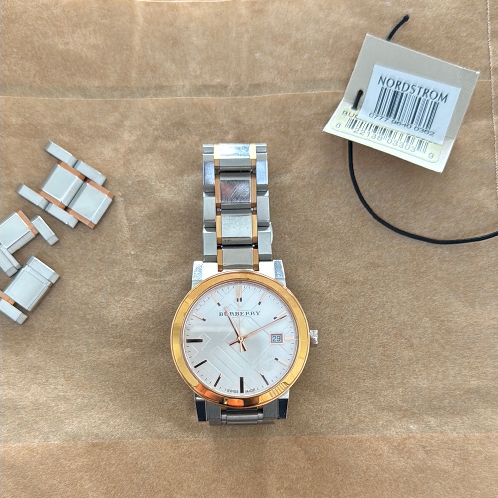 Burberry Two-Tone Silver and Gold Watch